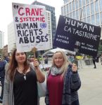 Disabled People Against Cuts wall of noise protest Manchester Conservative Party Conference